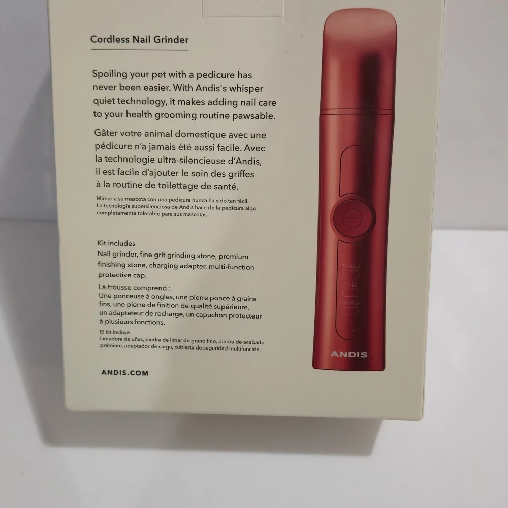 Andis Red Nail Grinder with Accessories